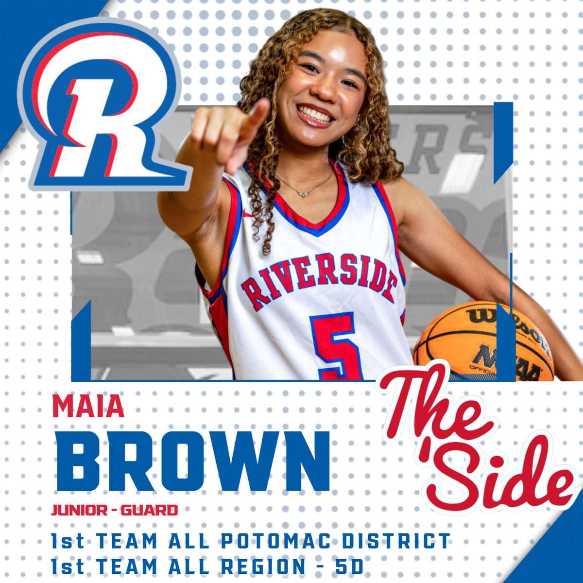 Congratulations <a href="/Maiabrown101/">Maia Brown</a> for an awesome junior season!  We can't wait to get back to work and prep for what will be a memorable senior year! <a href="/RVHSRamsSports/">Riverside Athletics</a> <a href="/RiversideLCPS/">Riverside HS</a> <a href="/LoCoSports/">LoCoSports</a> <a href="/novahoopsCom/">Novahoops.com</a>