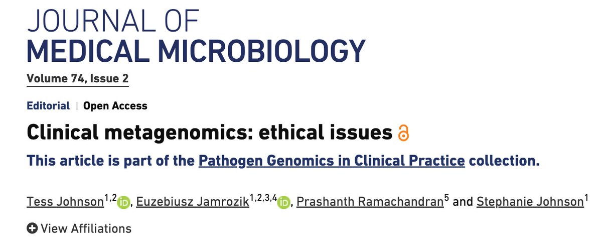 Tess Johnson @drtessjohnson.bsky.social (@drtessjohnson) on Twitter photo New paper out! Raising ethical questions with uses of metagenomics for diagnosis. <a href="/ID_ethics/">Infectious Disease Ethics</a> <a href="/Ethox_Centre/">Ethox Centre</a> <a href="/PSIOxford/">Pandemic Sciences Institute</a> Read it at: doi.org/10.1099/jmm.0.… New paper out! Raising ethical questions with uses of metagenomics for diagnosis. <a href="/ID_ethics/">Infectious Disease Ethics</a> <a href="/Ethox_Centre/">Ethox Centre</a> <a href="/PSIOxford/">Pandemic Sciences Institute</a> Read it at: doi.org/10.1099/jmm.0.…
