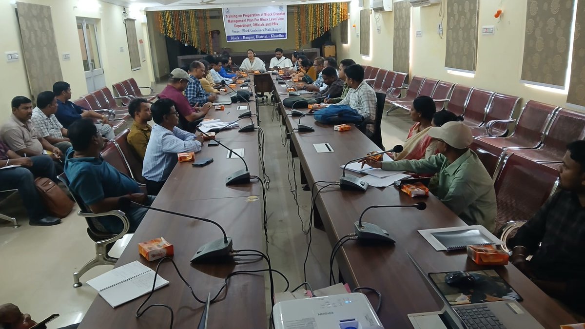 Deockhordha's tweet photo. A Block-level Orientation Programme was successfully conducted on 03.03.2025 at Banapur Block for preparation of Block Disaster Management Plan in the presence of the P.S.Chairman,BDO,Tahasildar, along with representatives from all line depts,PRI members &amp; Nodal NGO.
@osdmaodisha https://t.co/cPUFvb7rqp