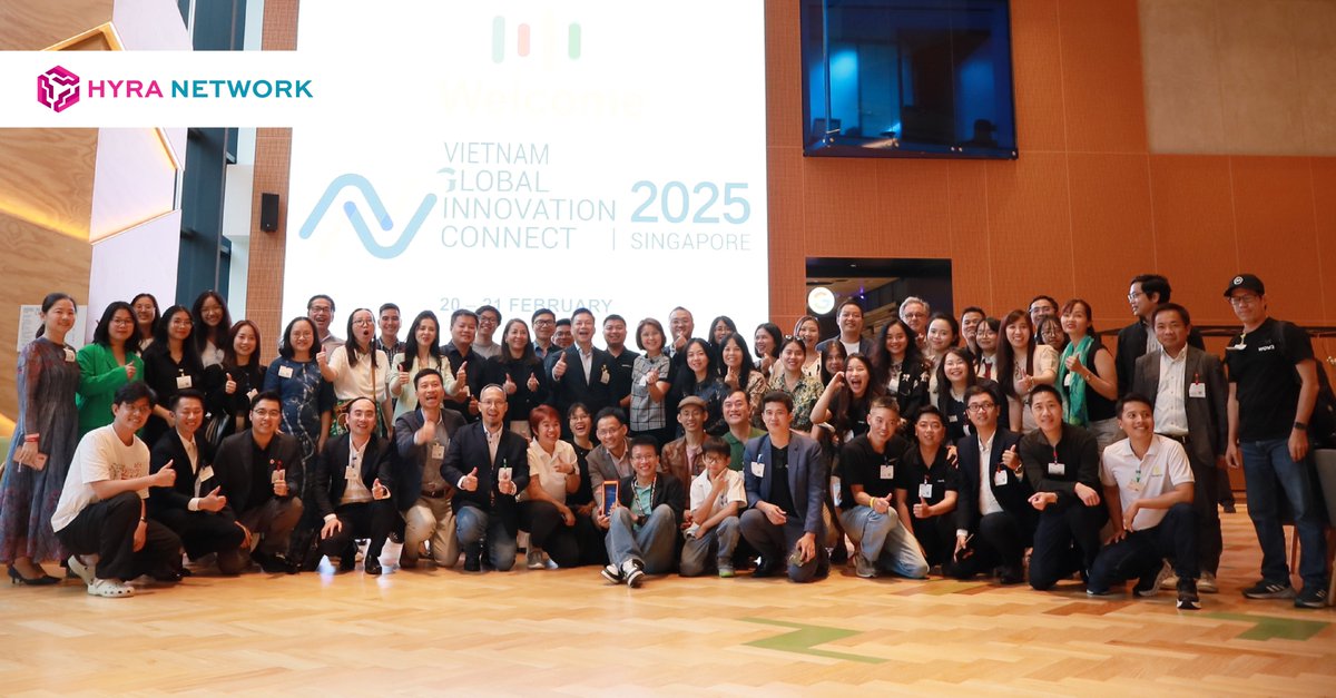 hyranetwork's tweet photo. 🌐 Hyra Network - AIGC 2025 Spotlight🌐

Hyra Network proudly participated in the Vietnam Global Innovation Connect (VIGC) for Top 100 Innovators at the Asia-Pacific headquarters in Singapore this Feb 20-22, 2025 🗓

The event brought together over 100 Vietnamese experts and entrepreneurs, co-organized by AVSE Global and the Vietnamese Community Liaison Committee in Singapore (VNAS), under the theme "Connect – Converge – Innovate: Driving the Future with Technology."

As one of 12 selected startups, Hyra Network showcased the Decentralized AI Edge Computing solutions via our CMO - Ms. Iris Le's keynote on the revolution of decentralized AI edge computing, emphasizing its impact on customer experience and business optimization.

Our delegation also discussed AI trends with Mr. Albert Antoine, Advisor to the Singapore Government, and other tech leaders, reinforcing Hyra Tek’s strategic direction in AI, Blockchain, and DePIN.

📸 Check out memorable moments from the event!