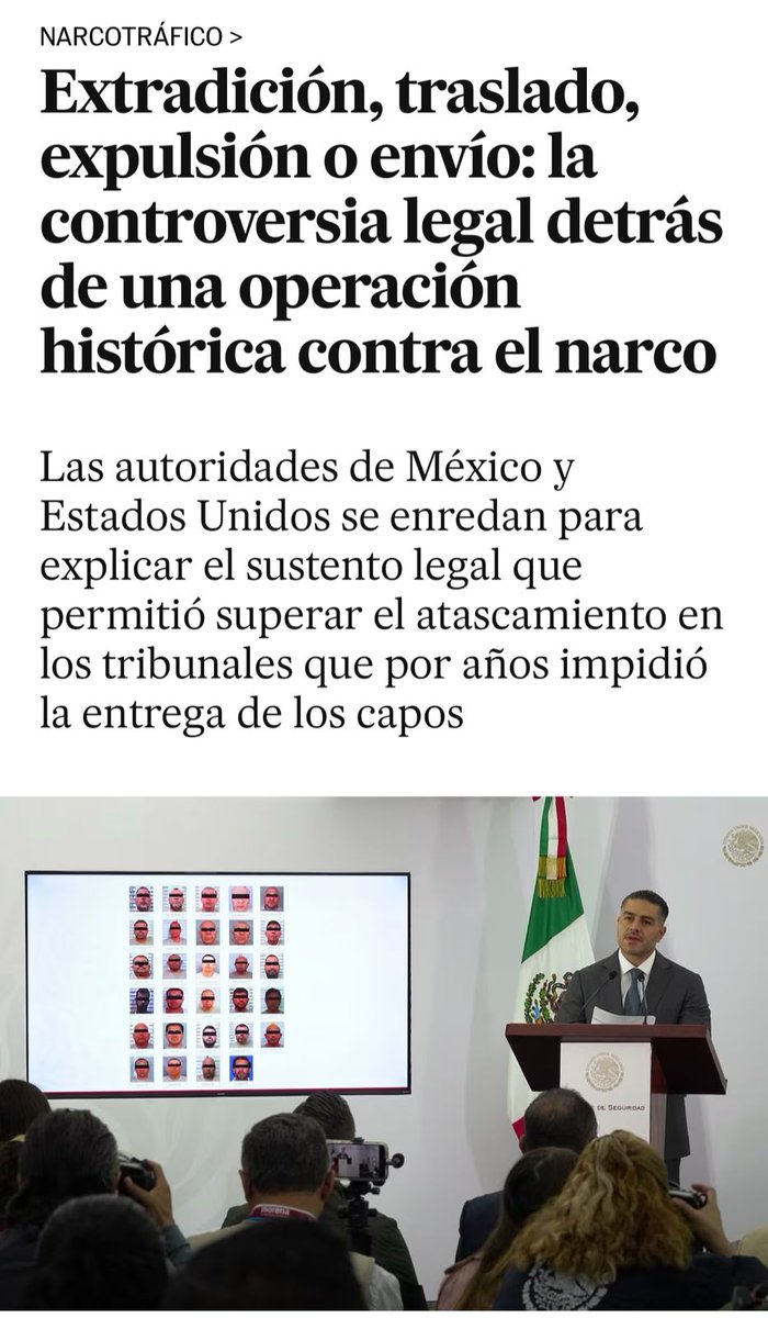 29 personas fueron entregadas o extraditadas, sigue sin ser claro, a EEUU, todas relacionadas con el tráfico de drogas, y los gobiernos de 🇲🇽 y  🇺🇸 han hecho declaraciones que nos ponen a pensar.

Abrimos 🧵para recordar cómo funciona la política criminal 🇺🇸 en materia de drogas.