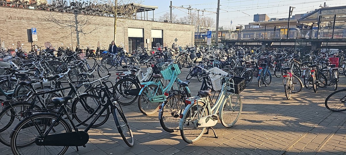 Pomenaris's tweet photo. Een regel is pas een regel wanneer hij gehandhaafd wordt.. Wanneer veegt eens iemand al die fietsen in een vrachtwagen? totale chaos op t stationsplein @GemeenteGouda https://t.co/wB5iccibyG