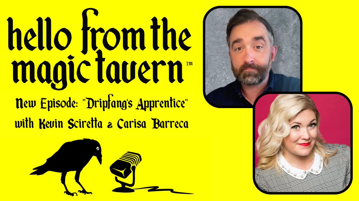 Hello from the Magic Tavern (@magictavern) on Twitter photo The dastardly necromancer Dripfang (<a href="/kevinsciretta/">Kevin Sciretta</a>) is back and he's brought along a powerful young villain in training (<a href="/Cinderisa/">Carisa Barreca</a>). Watch the first in-person session since 2020 now on YouTube: youtu.be/f8mjQI_WYaY The dastardly necromancer Dripfang (<a href="/kevinsciretta/">Kevin Sciretta</a>) is back and he's brought along a powerful young villain in training (<a href="/Cinderisa/">Carisa Barreca</a>). Watch the first in-person session since 2020 now on YouTube: youtu.be/f8mjQI_WYaY