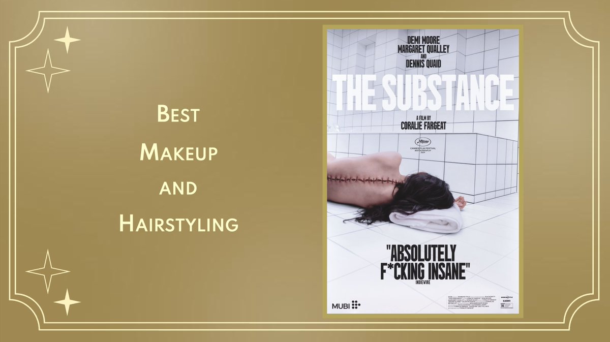 chumbarn's tweet photo. Best Costume Design &amp; Best Makeup &amp; Hairstyling
#Oscars #Oscars2025 #Oscars97 https://t.co/KTB2BxgwyF