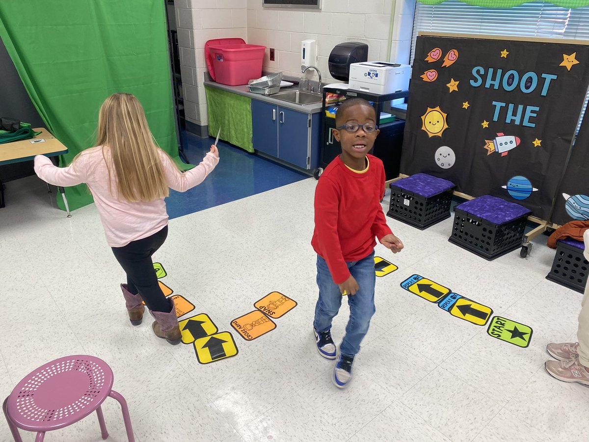 Unplugged hopscotch coding! #STEM