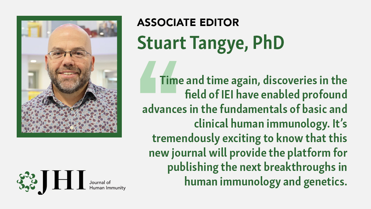 Journal of Human Immunity (@jhumimmunity) on Twitter photo JHI Associate Editor Stuart Tangye <a href="/stutangye/">Stuart Tangye</a> @Tangye_lab is a Senior Principal Research Fellow at <a href="/GarvanInstitute/">Garvan Institute of Medical Research</a> in Sydney, Australia, who studies molecular regulation of human T & B cell differentiation & function. hubs.la/Q035qbkB0
Visit JHI πhubs.la/Q035qlqj0 JHI Associate Editor Stuart Tangye <a href="/stutangye/">Stuart Tangye</a> @Tangye_lab is a Senior Principal Research Fellow at <a href="/GarvanInstitute/">Garvan Institute of Medical Research</a> in Sydney, Australia, who studies molecular regulation of human T & B cell differentiation & function. hubs.la/Q035qbkB0
Visit JHI πhubs.la/Q035qlqj0