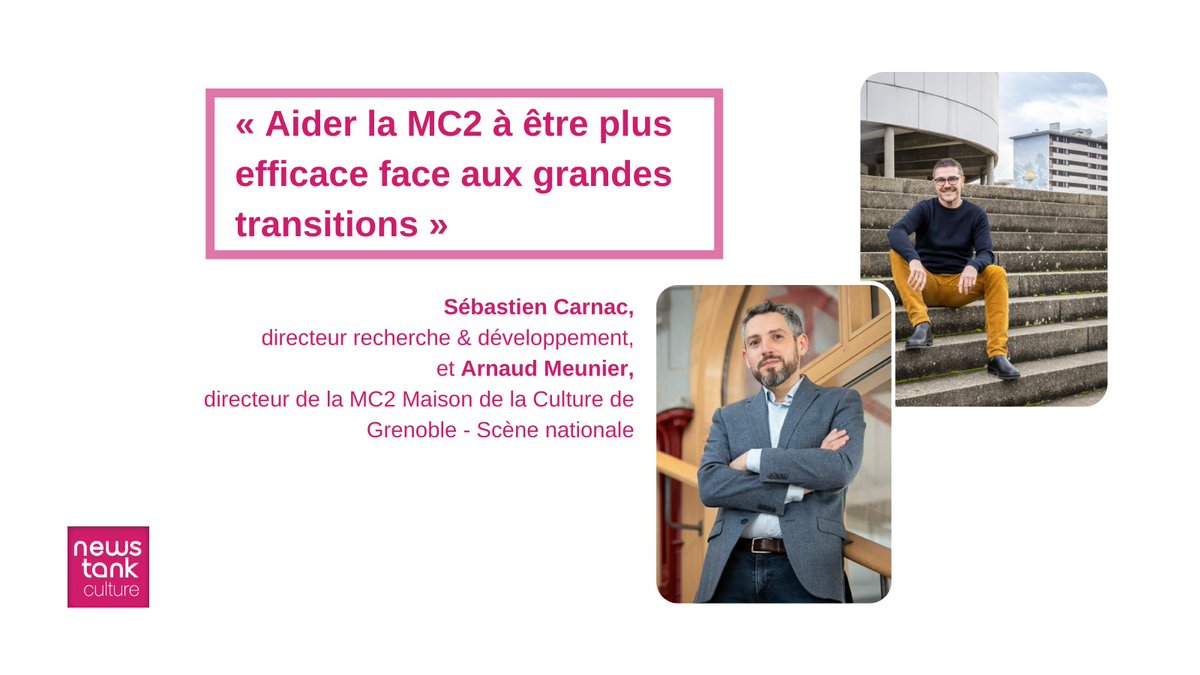[INTERVIEW] « Aider la MC2 à être plus efficace face aux grandes transitions », indiquent Sébastien Carnac, directeur recherche &amp; développement, et Arnaud Meunier, directeur de la <a href="/MC2Grenoble/">MC2: Grenoble</a>

> Une interview accessible ici : culture.newstank.fr/article/view/3…