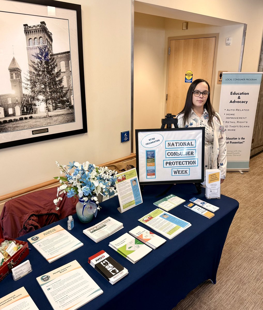 SpringfieldLCP's tweet image. Today we’re at the @Chicopee_MA River Mills Center celebrating National Consumer Protection Week   #NCPW. Stop by and get empowered!