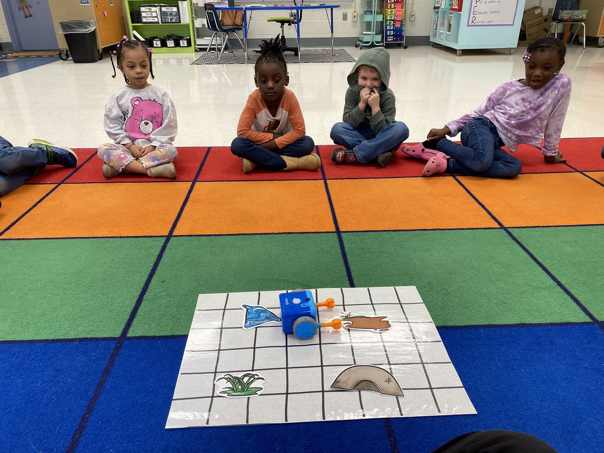 Kindergarten is learning about #technology we used the green screen and Botley the coding robot to retell a story #STEM