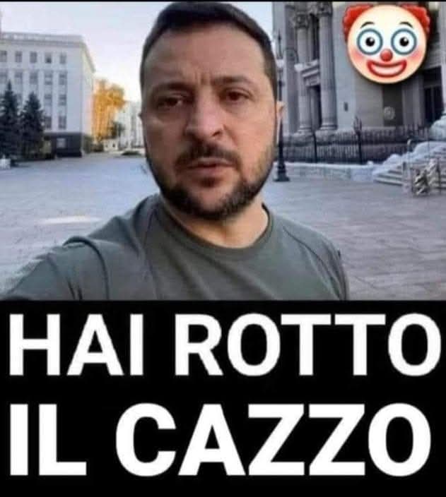 SHERONMEGAN12's tweet photo. @anubi77787292 #FANCULOOOO #ZELENSKY
#DROGATOOO #ALCOLIZZATO #SCHIFOSOOO
#ASSASSINOOOO #CRIMINALE 🤮👹
#MASSIMA #CONDIVISIONE 🤮👹 https://t.co/9GRQvQldAG