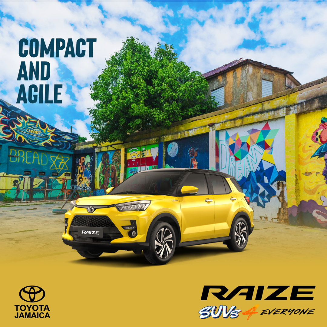 Big style in a compact package!  Toyota Raize - tailored for your dynamic, on-the-go lifestyle.

STARTING AT $5.4mil

1.0L Turbo Gas Engine| 6 Air Bags| Android Auto &amp; Apple Car Play| Push Button Start| Reverse Camera| Proximity Sensors| 17-Inch Alloys

Call or visit us today.