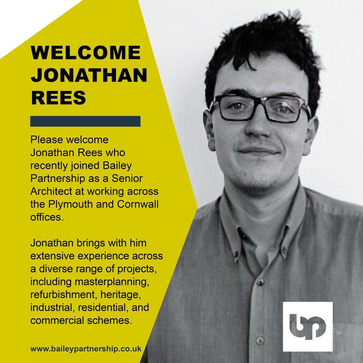 🚀 Join us in welcoming Jonathan Rees, Senior Architect at Bailey Partnership! With a PgDip in Architecture &amp; 8 years at a Stirling Prize-winning studio, he brings expertise in masterplanning, heritage &amp; more. #Welcome #NewStarter #Construction #Architecture