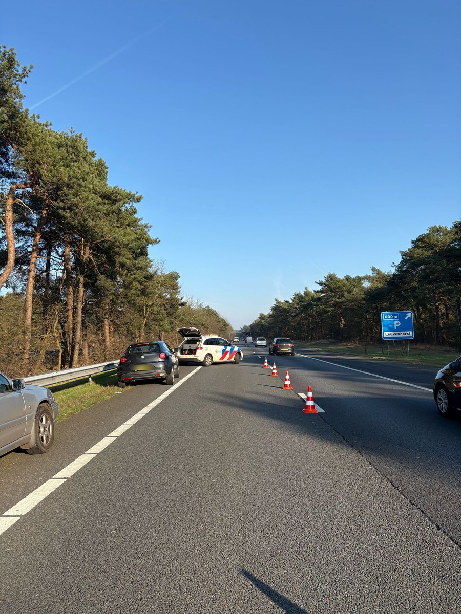 Meerdere auto's betrokken bij ongeval op A28 voor Elspeet