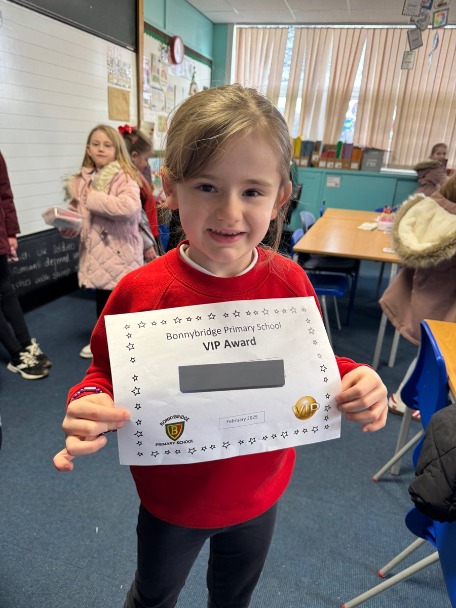 Miss Parsons and P3 (@bpsmissparsons) on Twitter photo A huge well done to E! What a superstar E has been helping around the class and being a really kind friend 🥳
<a href="/BonnybridgePS/">Bonnybridge Primary</a> A huge well done to E! What a superstar E has been helping around the class and being a really kind friend 🥳
<a href="/BonnybridgePS/">Bonnybridge Primary</a>