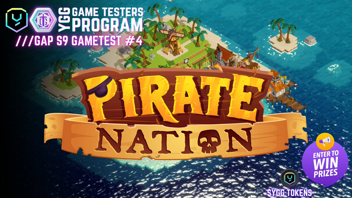 YARGH! 
Gather the crew &amp; sail with us as we playtest <a href="/PirateNation/">Pirate Nation</a> 🏴‍☠️

Game Testers, which do you think is the most valuable resource in Pirate Nation: Cotton, Ore, Wood or Gold?
Post your answers below along with your screenshot for Mission 1

<a href="/maezing_gaming/">mae-zing!</a>
@yieldguild