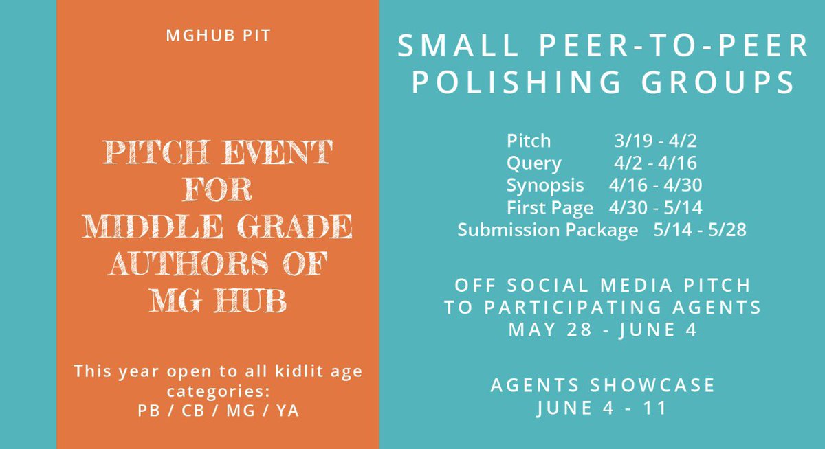 Excited to announce our 3rd
MGHub Off-Social-Media pitching event for all ages of kidlit: PB / CB / MG / YA learn more here: docs.google.com/document/d/19k… #kidlit