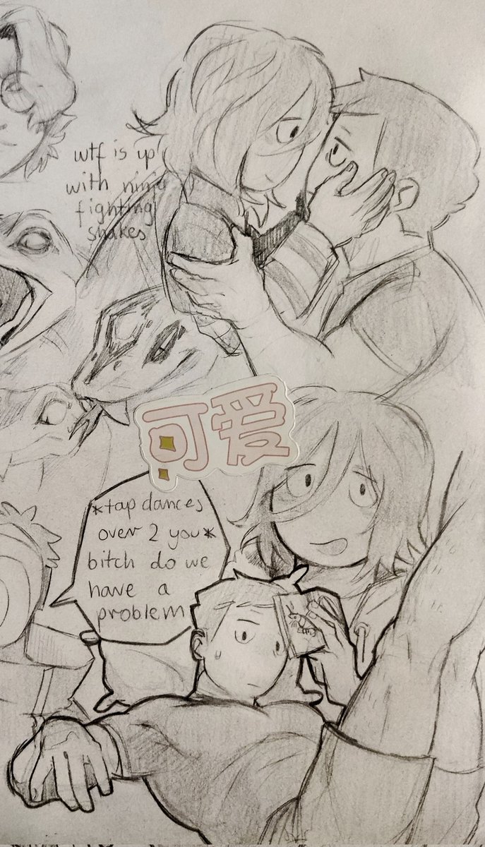 jazgotek's tweet image. Been drawing so much of them it's not even funny.. #Clinicaltrialgame
also ignore the doodles from other fandoms in the last pic