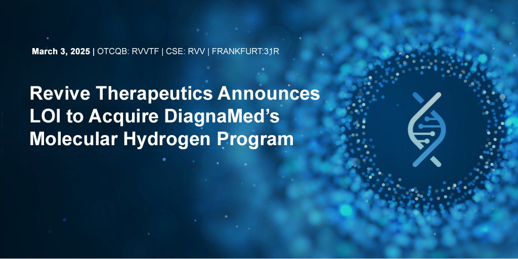 Revive Therapeutics (CSE: RVV, US: RVVTF) Official tweet media