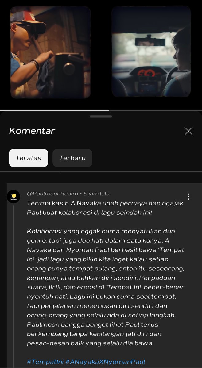 Nyawa nya ada bgt broooo🥺🤍
Respect Nayaka, hat off🫡

MV TEMPAT INI IS OUT NOW
#ANayakaXNyomanPaul