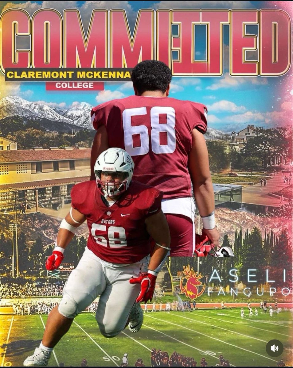 rc49ers's tweet photo. Anotha One!! RC Alumni Aseli Fangupo commits to continue his Football &amp; Academic Career at Claremont!! Congrats Aseli!! @AseliFangupo https://t.co/4v9FpTpIyz