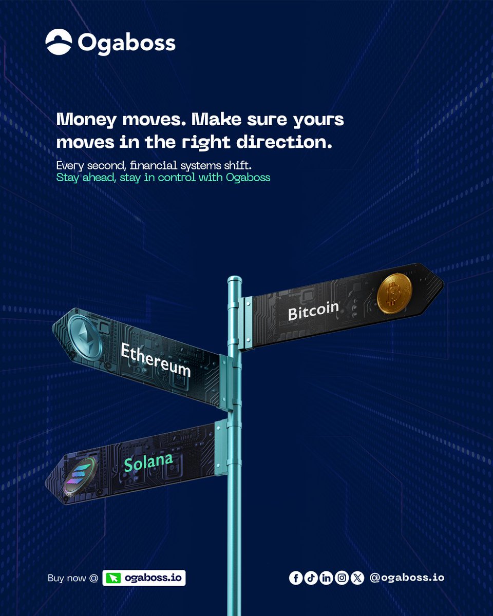 Ogaboss_io's tweet image. Money never stands still, and neither should you. As markets shift every second, Ogaboss keeps you in command; securing, trading, and moving your assets with precision. No delays. No detours. Just financial freedom at your fingertips.  

#Ogaboss 
#CryptoInMotion