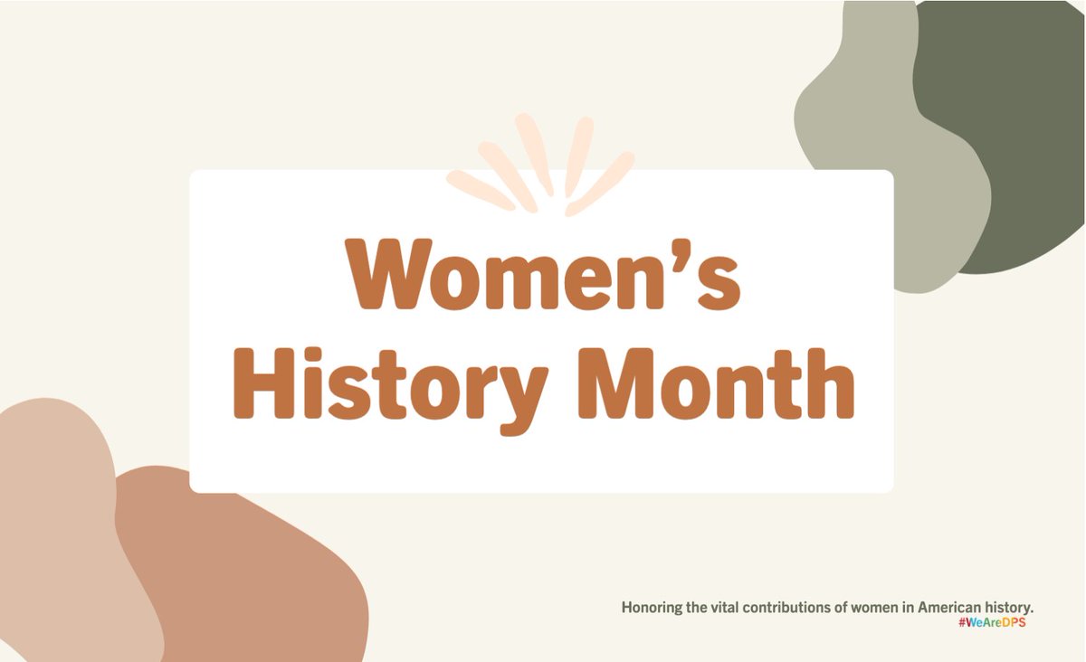🌸✨ March is Women’s History Month — a time to honor the incredible contributions, resilience, and achievements of women past and present.  

Let’s celebrate the women who shape our communities, classrooms, and world every day! 💜 #WomensHistoryMonth #DPSProud #WeAreDPS