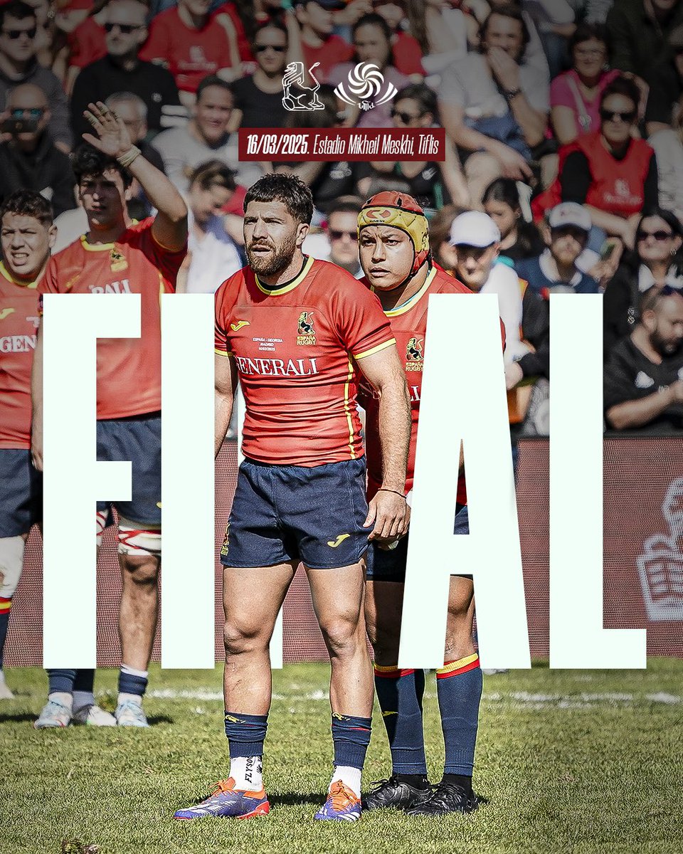 𝐅𝐢𝐧𝐚𝐥 <a href="/rugby_europe/">Rugby Europe</a> Championship 2025

🇬🇪⚔️🇪🇸

🗓️ 16/03/2025 

⏰ 13:00 Hora peninsular española. 

#LoQueNosUne | #LosLeones