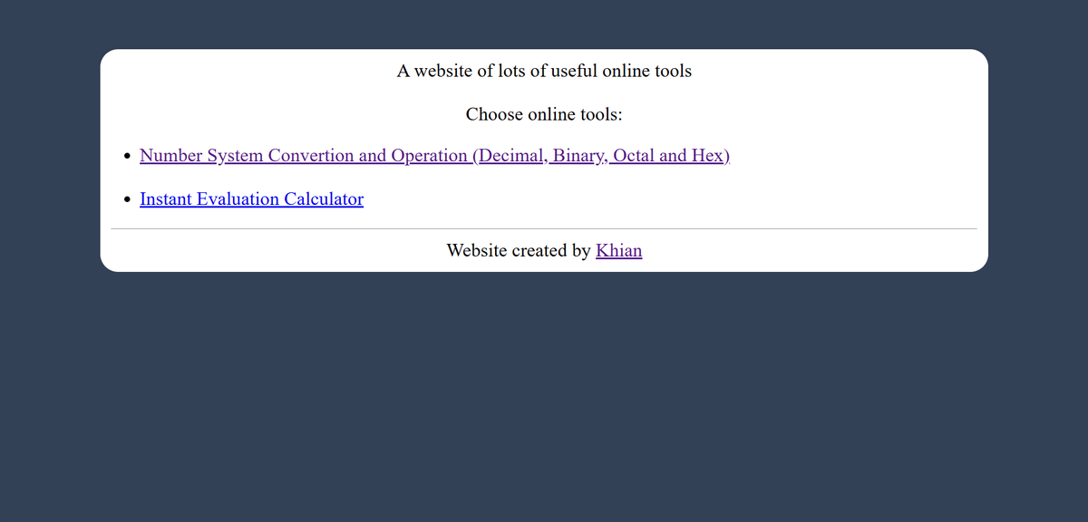 KhianVictory's tweet image. Online Tools Calculator:

My first published mini calculator, it primarily convert number systems such as binary, octal, hex, and decimal:

khianvictorycalderon.github.io/Online-Calcula…

#javascript
#tools
#vanillahtml
#hardcoded
#calculatortool