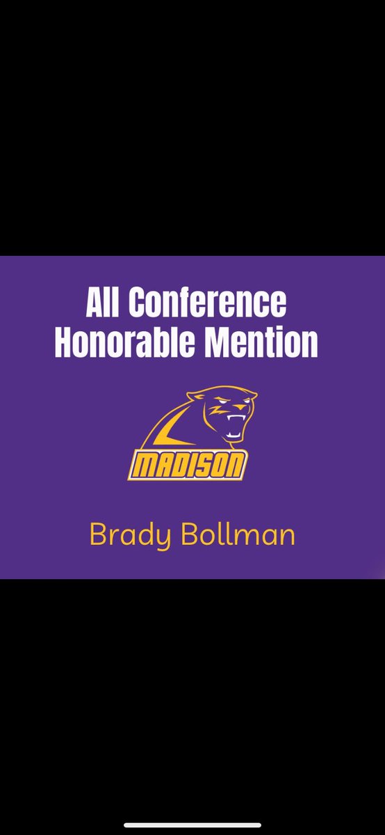 Congrats Brady on a fine sophomore season #PantherPride