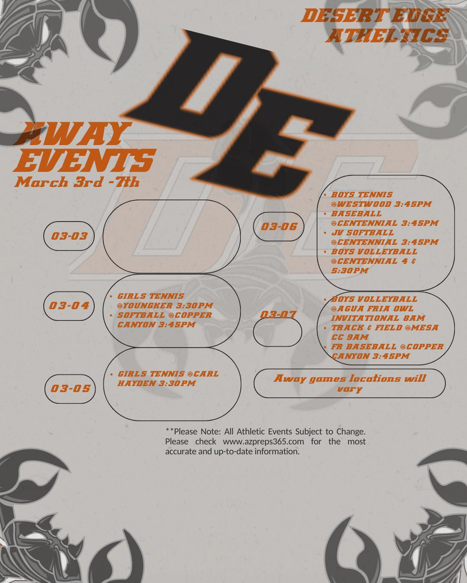 What a week ahead for our Spring sports!