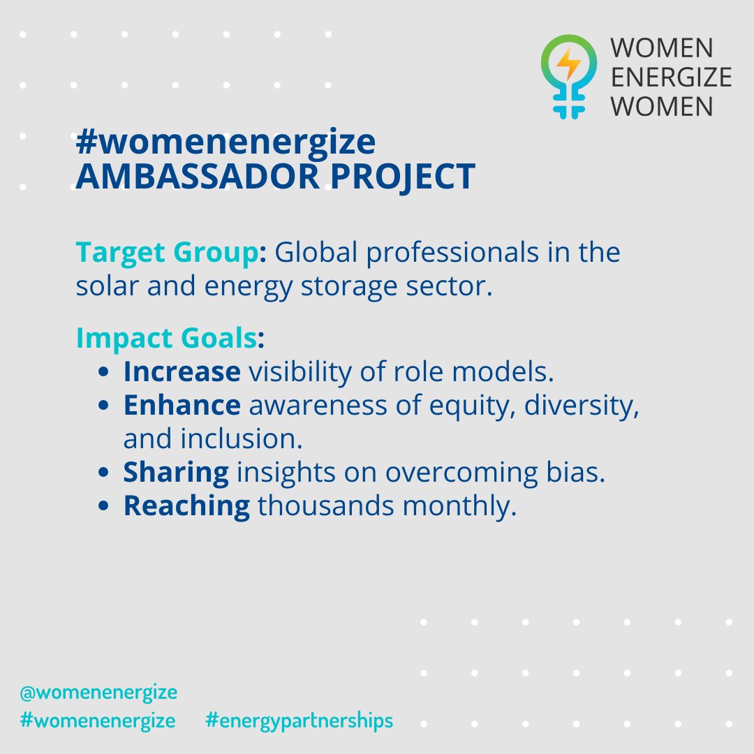 Women Energize Women (@womenenergize) on Twitter photo 🌟 #womenenergize ambassador activities 🌟 Meet Carmen Madrid spotlighting female #successstories in editorial collaboration between #WiSEu & <a href="/pvmagazine/">pv magazine</a>
#WomenInSolar #Renewables #DiversityInEnergy #Leadership #CareerSuccess #SolarIndustry #WomenInSTEM #FutureOfEnergy 🌟 #womenenergize ambassador activities 🌟 Meet Carmen Madrid spotlighting female #successstories in editorial collaboration between #WiSEu & <a href="/pvmagazine/">pv magazine</a>
#WomenInSolar #Renewables #DiversityInEnergy #Leadership #CareerSuccess #SolarIndustry #WomenInSTEM #FutureOfEnergy
