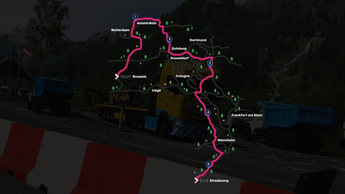 🚚 It's time for our MARCH Street
Team Convoy! 🚚 <a href="/TruckersFM/">Truckers.FM</a>

Game: Euro Truck Simulator 2
Date: 16/03/2025
Meetup: 18:00
Departure: 19:00
Start: Event Parking Area, Brussels, Belgium 🇧🇪
- Public Parking: Any Non-Collision Zone!
End: Any Non-Collision Zone, Strasbourg, France 🇫🇷