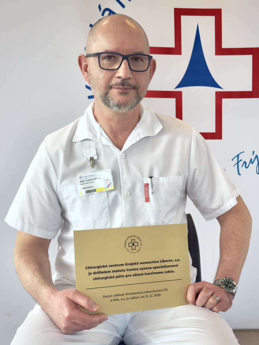NemLiberec's tweet image. Krajská nemocnice Liberec získala status Centra vysoce specializované chirurgické péče pro oblast karcinomu rekta. Tento úspěch je výsledkem několikaleté tvrdé práce celého týmu našich odborníků a je důkazem toho, že patříme mezi absolutní špičku nejen v regionu, ale v celé ČR.