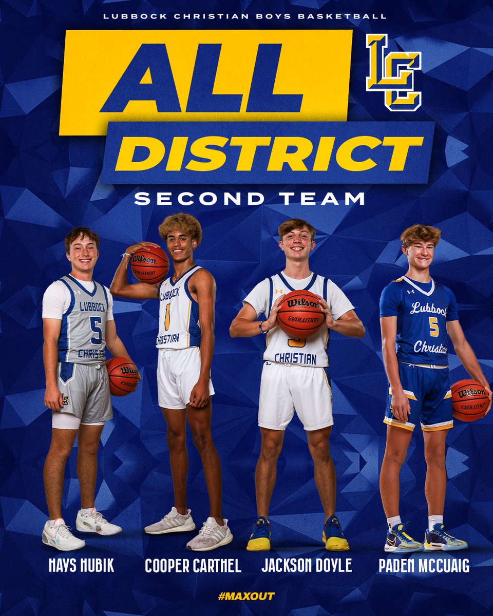 Lubbock Christian Boy’s Basketball (@lceaglebball) on Twitter photo 🚨2nd Team All District🚨
All of these dudes return next year for some more Eagle Basketball! 🦅🏀
<a href="/hayshubik5/">Hays Hubik</a> <a href="/24coopercarthel/">cooper carthel</a> <a href="/doyle_jackson/">Jackson Doyle</a> 🚨2nd Team All District🚨
All of these dudes return next year for some more Eagle Basketball! 🦅🏀
<a href="/hayshubik5/">Hays Hubik</a> <a href="/24coopercarthel/">cooper carthel</a> <a href="/doyle_jackson/">Jackson Doyle</a>