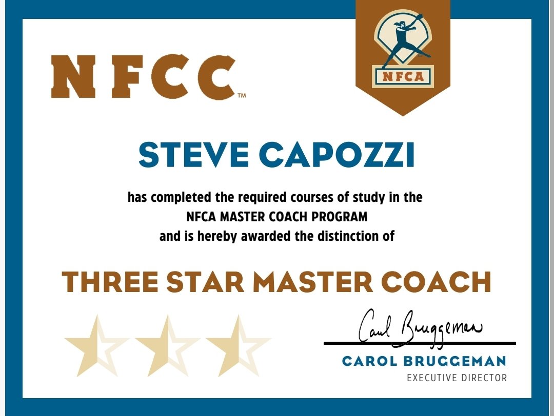 SoWakeFastpitch's tweet photo. It's been a busy off-season for the #SWF coaching staff. We'll welcome a 5th coach in '25, we now boast 2 HS coaches, and we keep working to be OUR best for our players: 2x NFCA endorsed hitting, 2x NFCA endorsed pitching, &amp; an NFCC 3-star master (only a trip to WCWS from 4-star) https://t.co/Z0g8oHaMkm