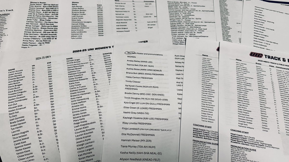 Tim Sinclair (@timjsinclair) on Twitter photo In basketball, you gotta know 20 names. In football, maybe 100. At the <a href="/MVCsports/">Missouri Valley Conference</a> Indoor Track & Field Championships, you need to be ready for 500+. 𤯠In basketball, you gotta know 20 names. In football, maybe 100. At the <a href="/MVCsports/">Missouri Valley Conference</a> Indoor Track & Field Championships, you need to be ready for 500+. š¤Æ