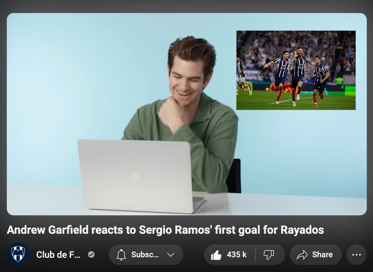 WeAreRayados's tweet photo. That is why he is the best Spiderman 🕷️ https://t.co/N6Ylp9qa9B