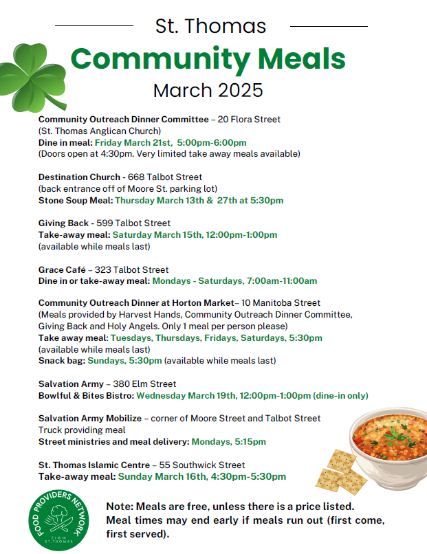 StThomasSocial1's tweet photo. St. Thomas Community Meals for March!🍀 https://t.co/u2pawGqqmH