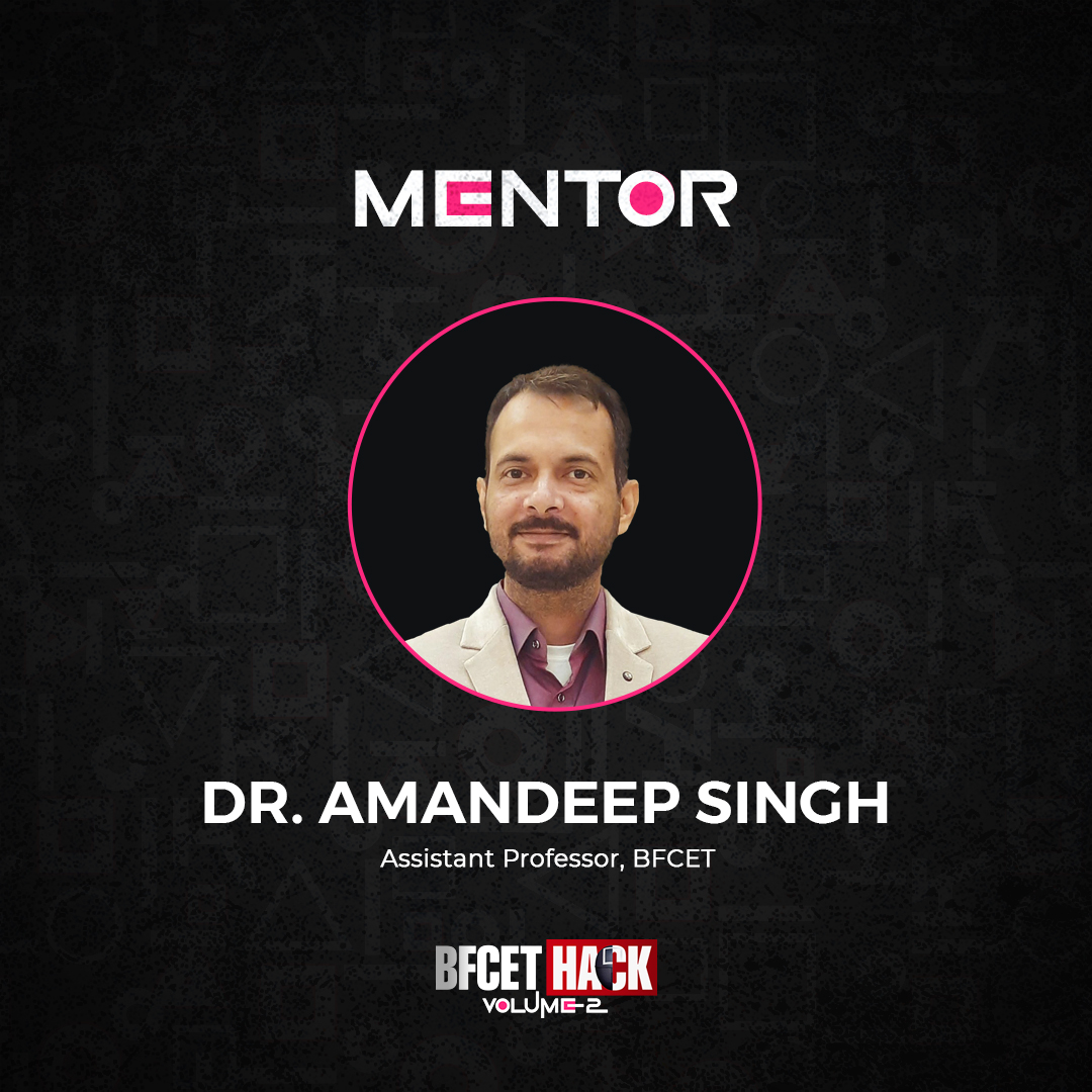 Empowering Innovators: Dr. Amandeep Singh Joins BFCET Hack 2.0 as a Mentor!💥

#BFCETHack2.0 #mentor #coding #techfest #hackathonevent #developers #college #event #collegestudent #ai #GDSC