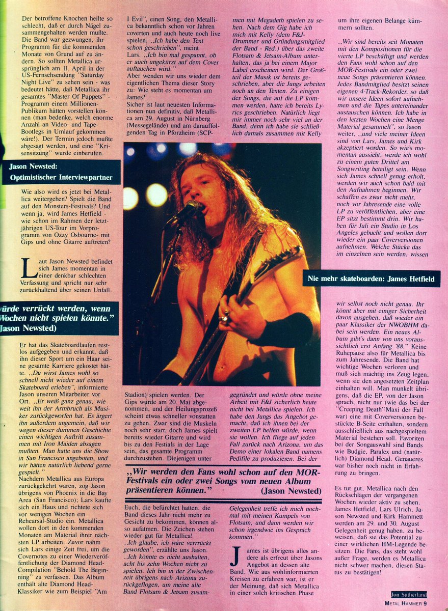 OldKerrang81's tweet image. July 1987

METAL HAMMER ARTICLES 

#MasterOfPuppets