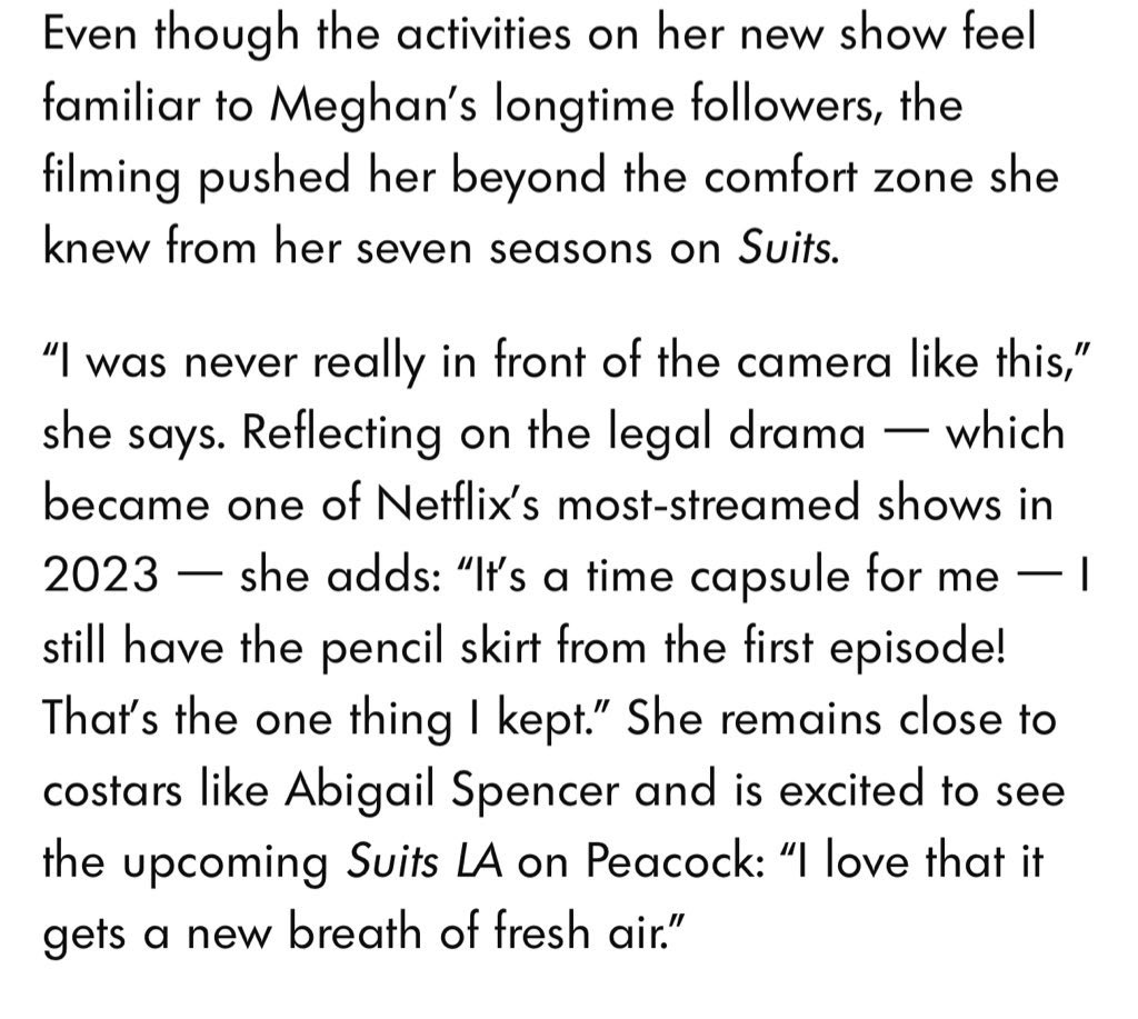 meghan kept her skirt she wore in the suits pilot 😭