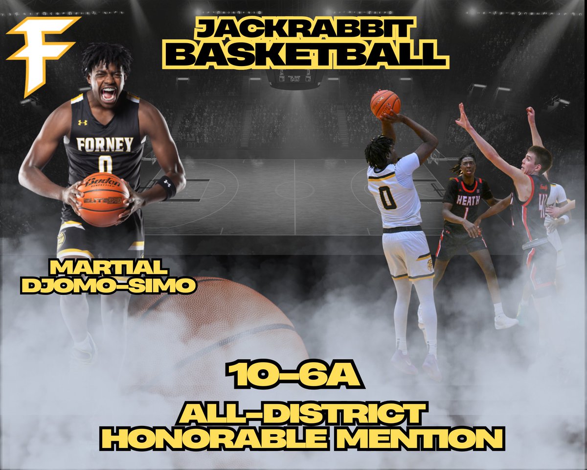 Congrats to SR Guard DJ Page and JR Forward Martial Djomo-Simo on their selection to the 10-6A Honorable Mention All-District Team!

#FTJ

<a href="/ForneyAthletics/">ForneyISDAthletics</a>