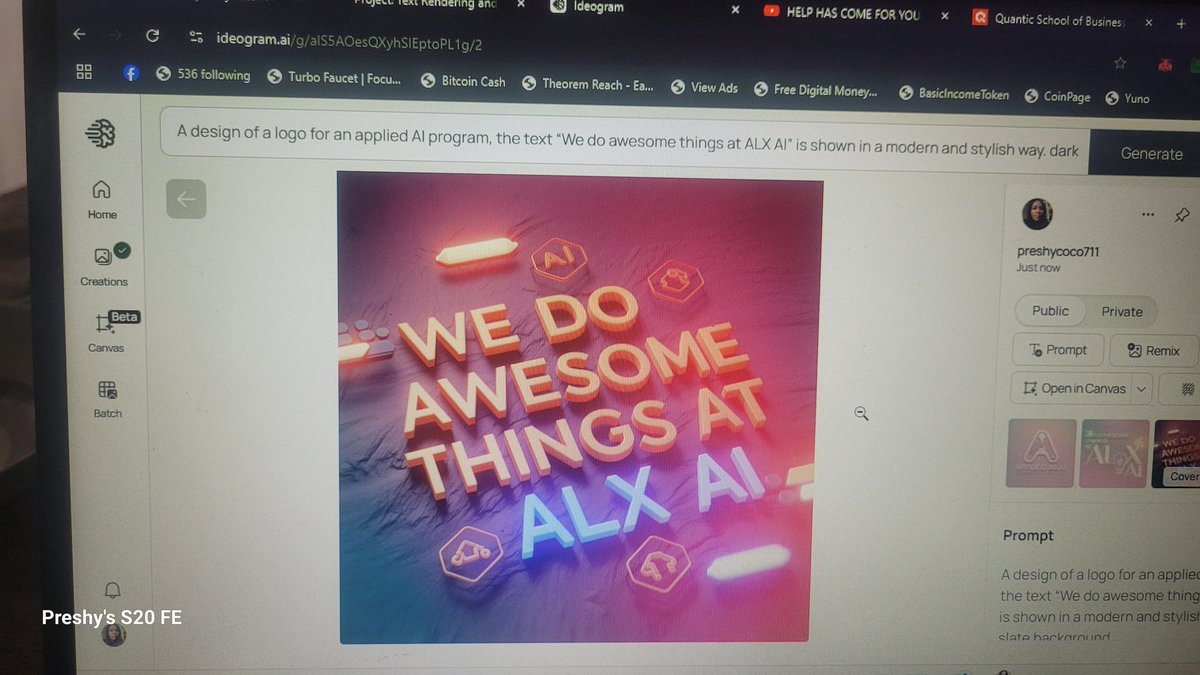 ufuma's tweet photo. Day 16 of the Ai Starter Kit program and today we learnt about a next-gen content creation ai tool called Ideogram and this is the output below #ALX #ALXAI #ALX_AiSK #Aitool #DoHardThings #day16 #week4 https://t.co/eNAiNRa7LR