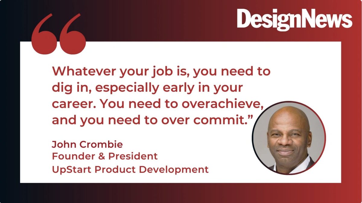 John Crombie, founder of Upstart Product Development, has been inspiring #engineers for years. At MD&amp;M West 2025, he shared expert insights on building a better engineering career.

Don’t miss his top 7️⃣ career tips! 👉 utm.io/uh711 

#Medtech #CareerGrowth