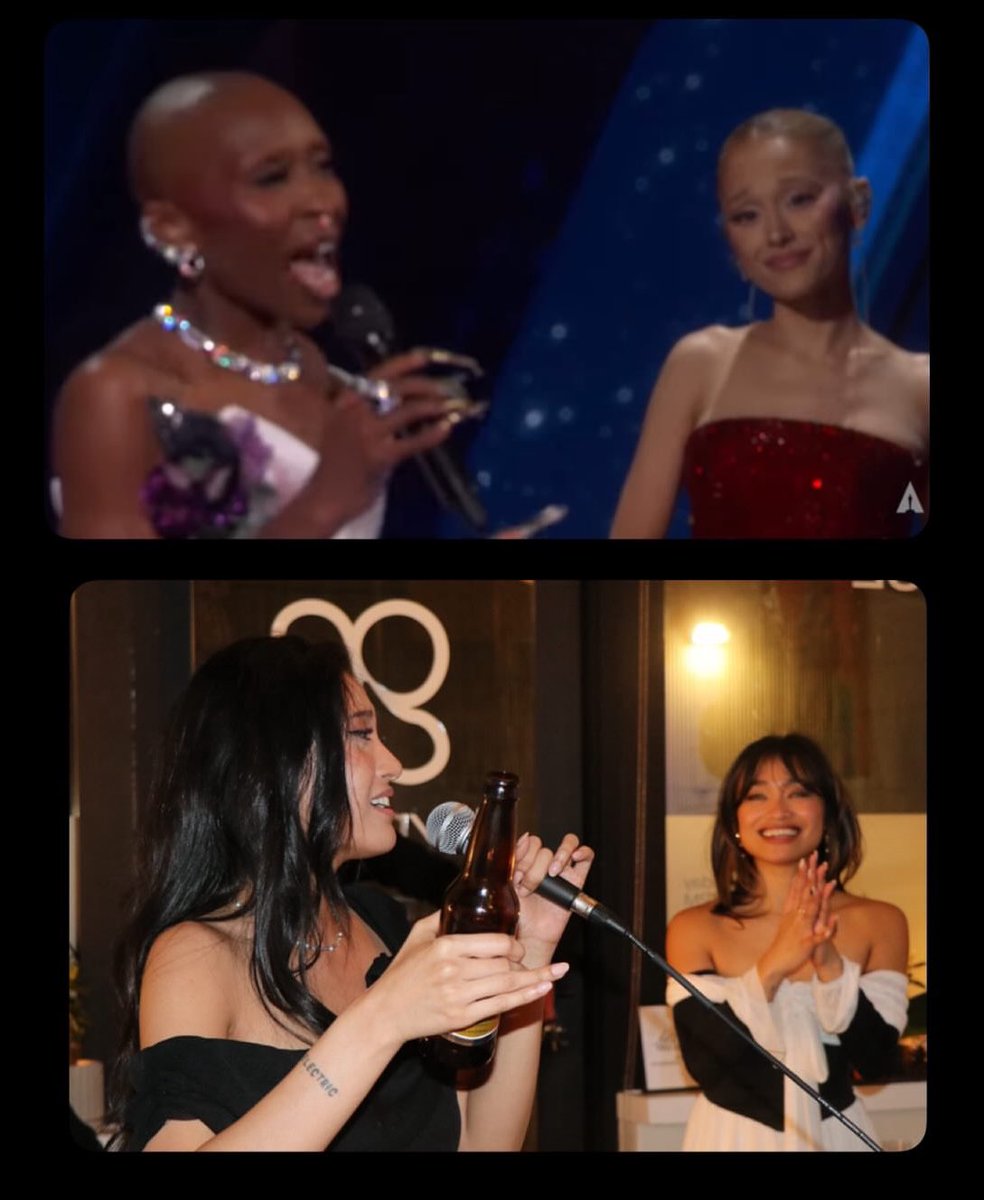 My friend: an actress
Me: a singer
Both of us: aspiring to be better and greater 

Life imitates Art 
#Oscars2025