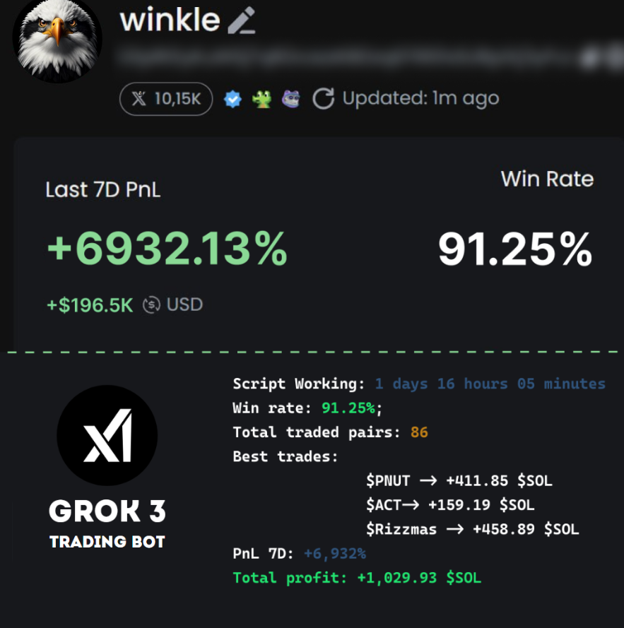 w1nklerr's tweet image. GROK 3 turned my $100 into $200K in just 1 week.

It’s all free, and you don’t need any skills.

Just sit down and read THIS thread.

Don’t be lazy - try it now with my guide! 🧵👇