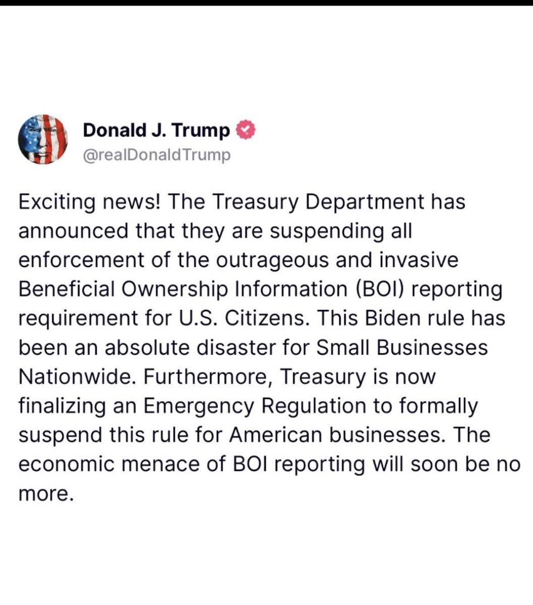 BobOnderMO's tweet photo. Excellent news! Now we need to protect small businesses once and for all by passing HR 425, ⁦@WarrenDavidson⁩’s Repeal Big Brother Overreach Act, of which I am a cosponsor. https://t.co/FP3rMJvjah