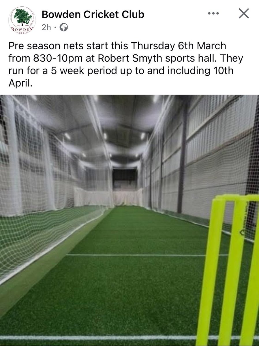 Bowden Cricket Club (@bowden_cricket) on Twitter photo 🏏 🏏 🏏
Pre season nets are nearly here 🔥
If you’re interested in coming along please drop us a DM. ✉️
<a href="/HarbMail/">Harborough Mail</a>
All RT’s are appreciated! 🏏 🏏 🏏
Pre season nets are nearly here 🔥
If you’re interested in coming along please drop us a DM. ✉️
<a href="/HarbMail/">Harborough Mail</a>
All RT’s are appreciated!