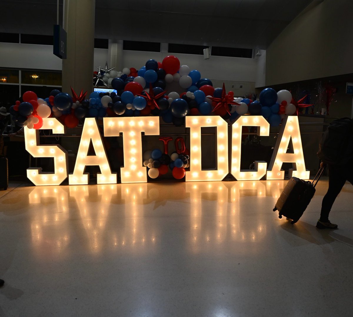 JohnCornyn's tweet photo. Exciting to be part of the inaugural SAT to DCA direct flight this morning. Lots of enthusiasm at @SATairport! #FlySAT #SAT2DCA
 
I look forward to seeing more Texans in our nation’s capital! https://t.co/HL3prxNv1k