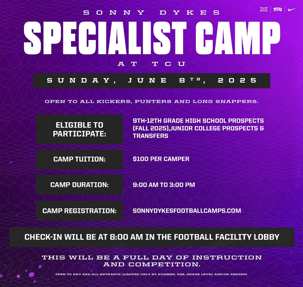 Eli Deutsch 4.5⭐️ 2026 Long Snapper (@elideutsch07) on Twitter photo Thanks <a href="/MTommerdahl/">Mark Tommerdahl</a> for the camp invite! Hope to make it down for camp!
<a href="/TCUFootball/">TCU Football</a> Thanks <a href="/MTommerdahl/">Mark Tommerdahl</a> for the camp invite! Hope to make it down for camp!
<a href="/TCUFootball/">TCU Football</a>